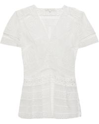 Maje Lipaz Guipure Lace Top White