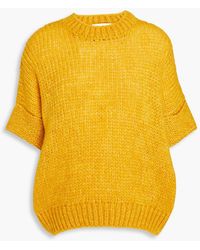 Tory Burch - Embroidered Knitted Sweater - Lyst