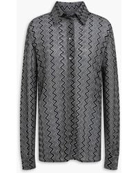 Missoni - Hemd aus häkelstrick in metallic-optik - Lyst