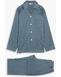 Derek Rose - Wellington Striped Cotton-poplin Pajama Set - Lyst