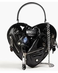 Moschino - Embellished Faux Patent-leather Tote - Lyst