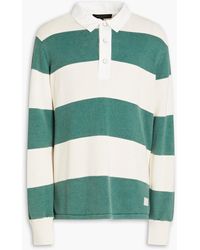 Rag & Bone - Eton Striped Cotton-blend Polo Shirt - Lyst