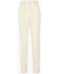 Giuliva Heritage - Dorothea Silk-trimmed Wool Tapered Pants - Lyst