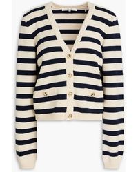 FRAME - The Harbour Striped Cotton-blend Cardigan - Lyst