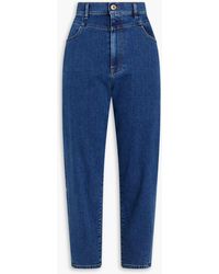 3x1 80's Nic Cropped High-rise Tapered Jeans - Blue