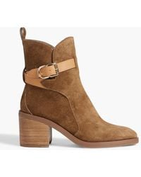 3.1 Phillip Lim - Alexa ankle boots aus veloursleder mit lederbesatz - Lyst