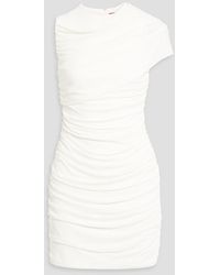 Halston - Sarina Ruched Stretch-jersey Mini Dress - Lyst