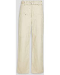 Isabel Marant - paggy Cotton And Linen-blend Canvas Straight-leg Pants - Lyst