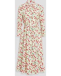 Carolina Herrera - Printed Cotton-blend Poplin Shirt Dress - Lyst