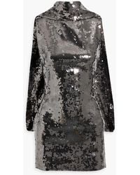 16Arlington - Blair Draped Sequined Tulle Mini Dress - Lyst
