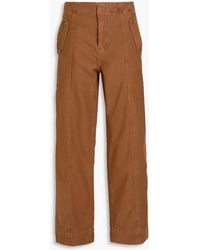 FRAME - Utility Barrel Cotton-canvas Wide-leg Pants - Lyst
