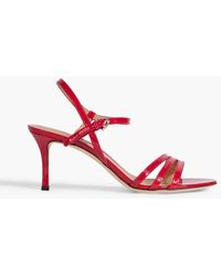 Ferragamo - Idwige Patent-Leather Sandals - Lyst