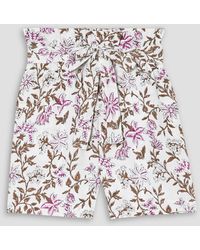 HANNAH - Lucia Floral-print Linen Shorts - Lyst