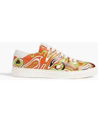 Emilio Pucci - Printed Leather Sneakers - Lyst