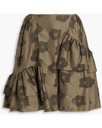 Cecilie Bahnsen - Fil Coupé Cotton Mini Skirt - Lyst