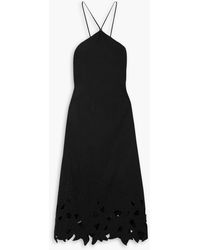 Jonathan Simkhai - Simone midikleid aus einer leinenmischung mit verzierungen, cut-outs und neckholder - Lyst