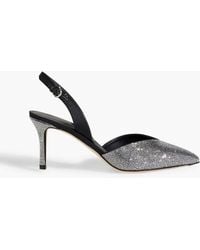 Ferragamo - Ileen 70 Crystal-embellished Satin Slingback Pumps - Lyst