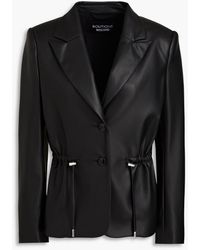 Boutique Moschino - Faux Leather Blazer - Lyst