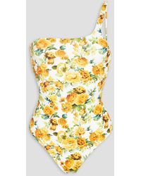 Onia - Wren One-shoulder Floral-print Swimsuit - Lyst