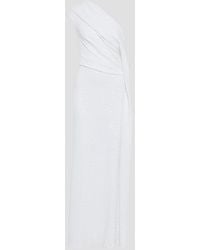 Roland Mouret - Taishan drapierte robe aus mesh mit pailletten und asymmetrischer schulterpartie - Lyst