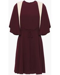 Valentino Garavani - Two-tone Silk-crepe Dress - Lyst