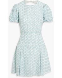 Solid & Striped - The Gael Cutout Printed Crepe Mini Dress - Lyst