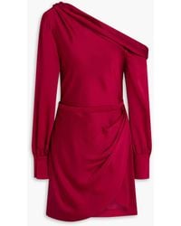 Jonathan Simkhai - Cameron One-Shoulder Satin-Crepe Mini Dress - Lyst