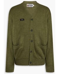 A Bathing Ape - Embroidered Knitted Cardigan - Lyst