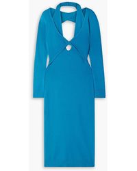 Monse - Layered Open-back Cutout Knitted Midi Dress - Lyst