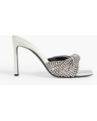 Sergio Rossi - Sr Tyra 95 Crystal-embellished Satin Mules - Lyst