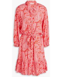 Heidi Klein - Tangier Paisley-print Mousseline Mini Shirt Dress - Lyst