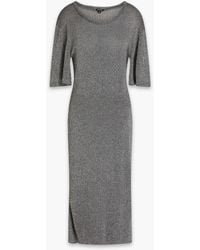 Monrow - Cutout Metallic Knitted Midi Dress - Lyst