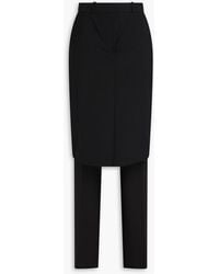 Coperni - Skirt-effect Crepe Straight-leg Pants - Lyst