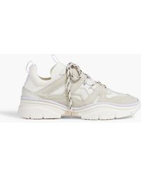 Isabel Marant - Kindsay Mesh, Suede And Leather Sneakers - Lyst