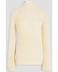 Zimmermann - Ribbed-knit Cotton Turtleneck Sweater - Lyst
