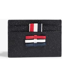 Thom Browne - Bow-detailed Pebbled-leather Cardholder - Lyst