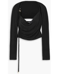 Jacquemus - Peplo oberteil aus stretch-jersey mit cut-out, schnalle und raffungen - Lyst