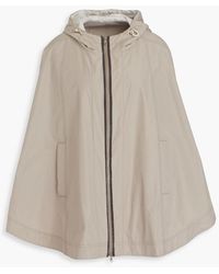 Brunello Cucinelli - Bead-embellished Shell Hooded Jacket - Lyst