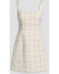Veronica Beard - Bridgitte Metallic Checked Cotton-Blend Tweed Mini Dress - Lyst