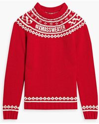 RED Valentino - Jacquard-knit Wool-blend Sweater - Lyst