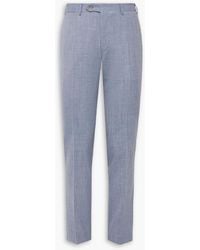 Canali - Kei Slim-Fit Straight-Leg Wool, Silk And Linen-Blend Suit Pants - Lyst