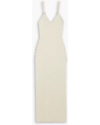 Rabanne - Ring-embellished Knitted Maxi Dress - Lyst