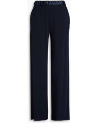 Emporio Armani - Satin-trimmed Jersey Track Pants - Lyst