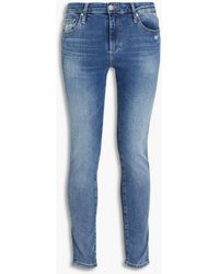 Jean Farrah Skinny Ankle a taille haute Jean AG Jeans en coloris Marron Femme Jeans Jeans AG Jeans 
