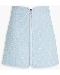 Sandro - Maya Cotton-blend Jacquard Mini Skirt - Lyst