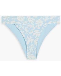 Onia - Halbhohes bikini-höschen mit floralem print - Lyst