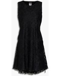 Huishan Zhang Tie-back Cotton-blend Lace Mini Dress - Black