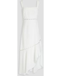 Jonathan Simkhai - Houston Asymmetric Cutout Embellished Crepe Midi Dress - Lyst
