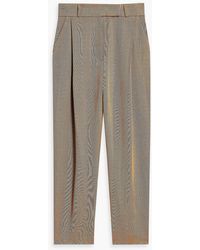 Totême - Pleated Herringbone Wool-blend Straight-leg Pants - Lyst