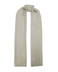 Brunello Cucinelli - Schal aus gaze aus einer kaschmirmischung mit metallic-effekt und fransen - Lyst